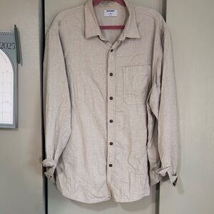 XXL Men - Old Navy Light Tan Button-Up Shirt